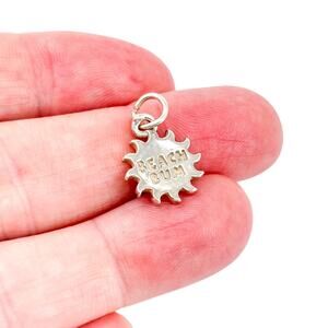 Vintage SJC Sterling Silver 925 Sunburst “Beach Bum” Charm Pendant
